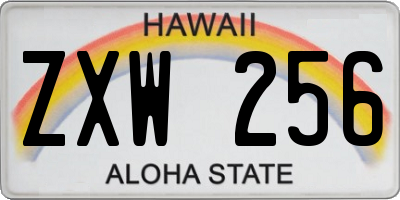 HI license plate ZXW256