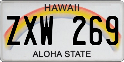 HI license plate ZXW269