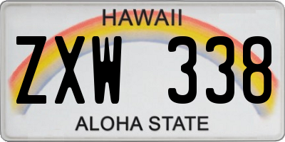 HI license plate ZXW338