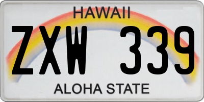 HI license plate ZXW339