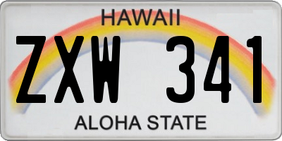 HI license plate ZXW341