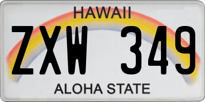 HI license plate ZXW349