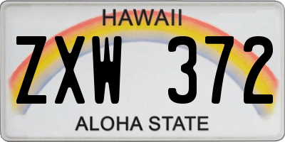 HI license plate ZXW372