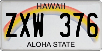 HI license plate ZXW376
