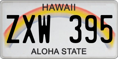 HI license plate ZXW395