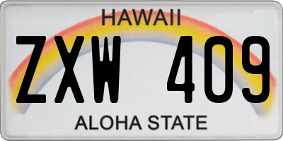 HI license plate ZXW409