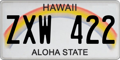 HI license plate ZXW422