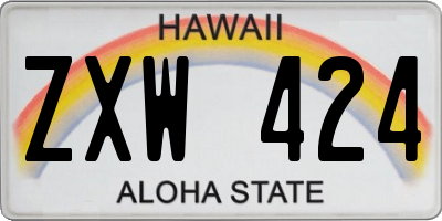 HI license plate ZXW424