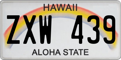 HI license plate ZXW439