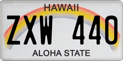 HI license plate ZXW440