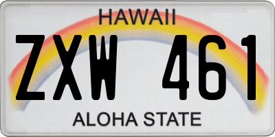 HI license plate ZXW461