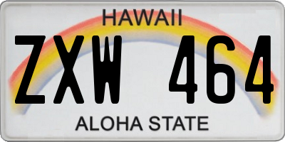 HI license plate ZXW464