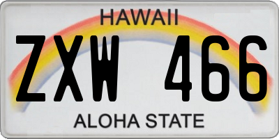 HI license plate ZXW466