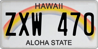 HI license plate ZXW470