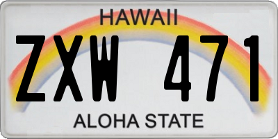 HI license plate ZXW471