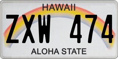 HI license plate ZXW474