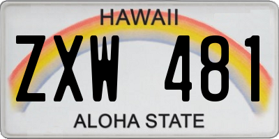 HI license plate ZXW481