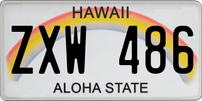HI license plate ZXW486