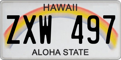 HI license plate ZXW497