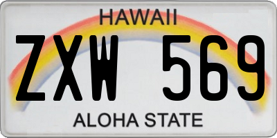 HI license plate ZXW569