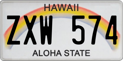 HI license plate ZXW574