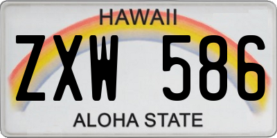 HI license plate ZXW586