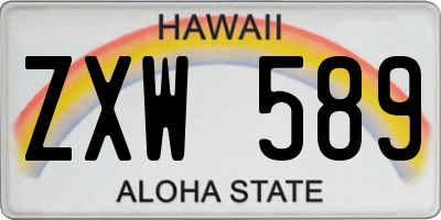 HI license plate ZXW589