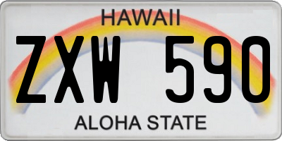 HI license plate ZXW590
