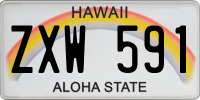 HI license plate ZXW591