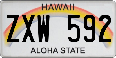 HI license plate ZXW592