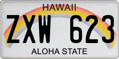 HI license plate ZXW623
