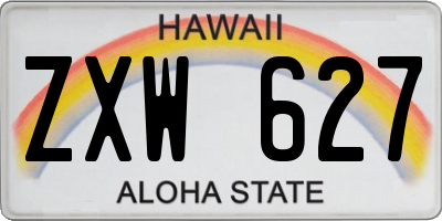HI license plate ZXW627