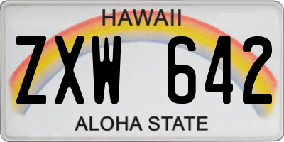 HI license plate ZXW642