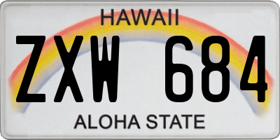 HI license plate ZXW684