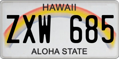 HI license plate ZXW685