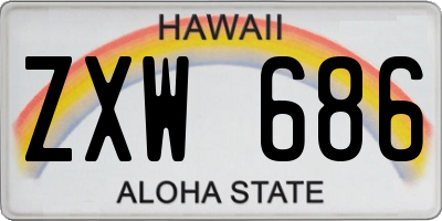 HI license plate ZXW686