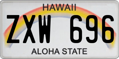 HI license plate ZXW696
