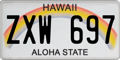HI license plate ZXW697