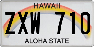 HI license plate ZXW710