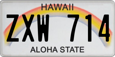 HI license plate ZXW714