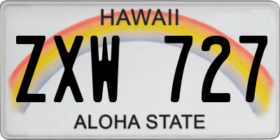 HI license plate ZXW727