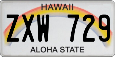 HI license plate ZXW729
