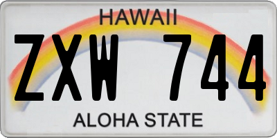 HI license plate ZXW744