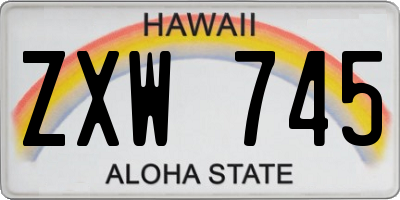 HI license plate ZXW745