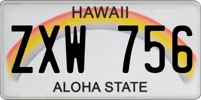 HI license plate ZXW756
