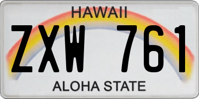 HI license plate ZXW761