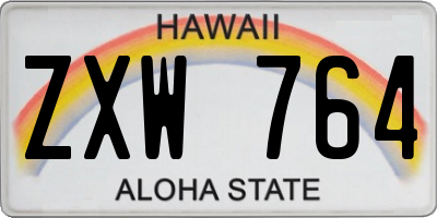HI license plate ZXW764