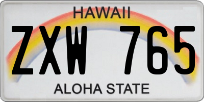 HI license plate ZXW765