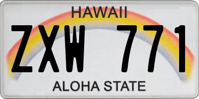 HI license plate ZXW771
