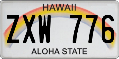HI license plate ZXW776